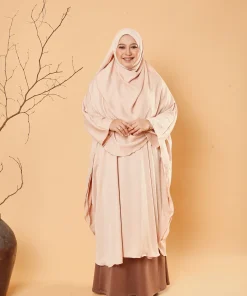Set Serra Maxi & Shawl - Beige Cream