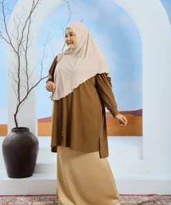 Safiyya Luxe - GOLDEN BROWN - Blouse Raya Edition