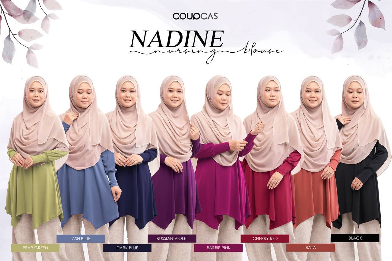 Nadine Blouse - CATALOG - harabell.com - Blouse Nursing Moss Crepe - Coupcas